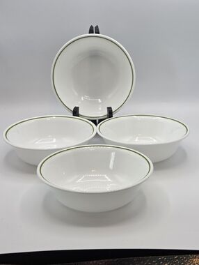 Corelle Green Band Cereal Bowls
